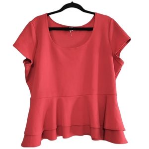 Red Peplum Top